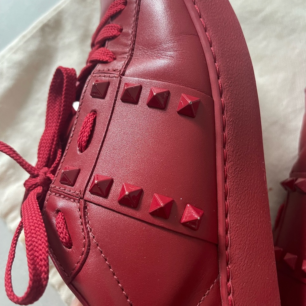 Red VALENTINO GARAVANI ROCKSTUD UNTITLED ROSSO Sneakers 11. Size 38,5 - Picture 14 of 14